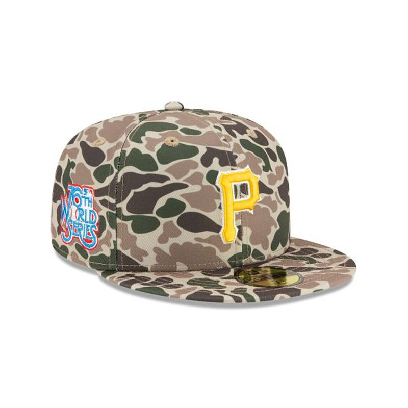 MLB Pittsburgh Pirates Duck Camo 59Fifty Fitted (PJF7417) - Green New Era Caps